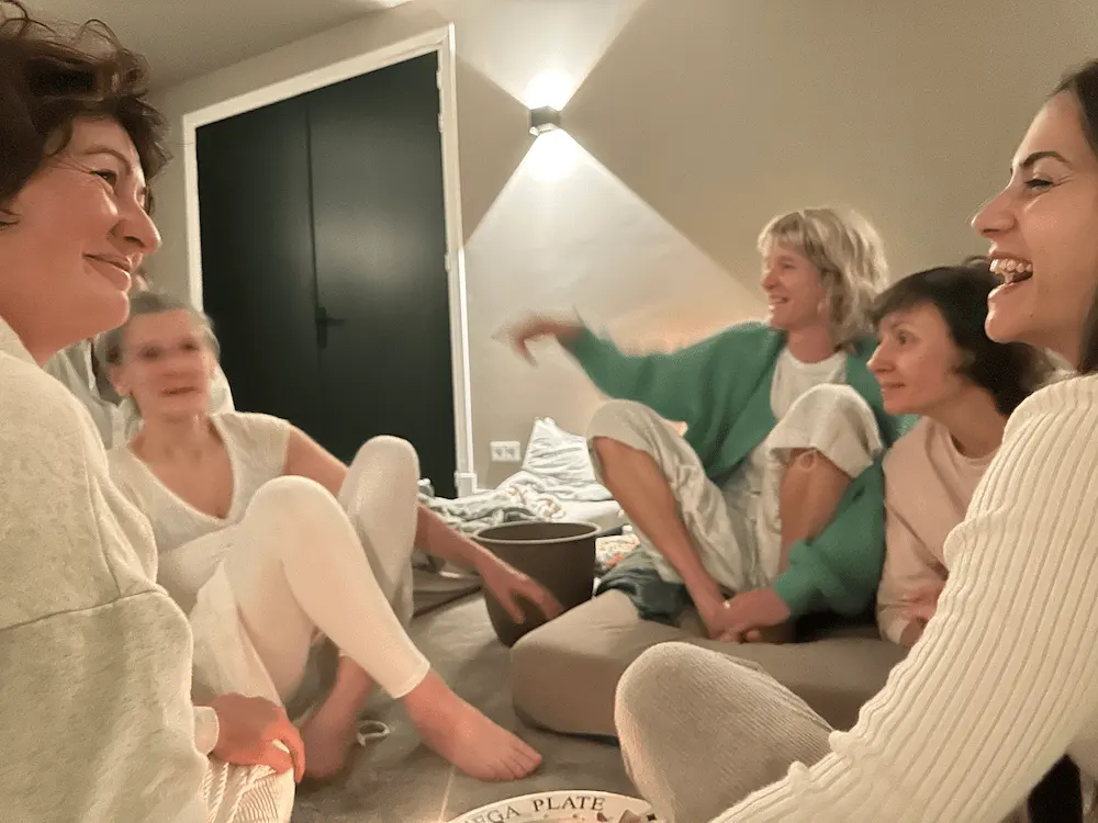 Cercle de partage lors de la retraite