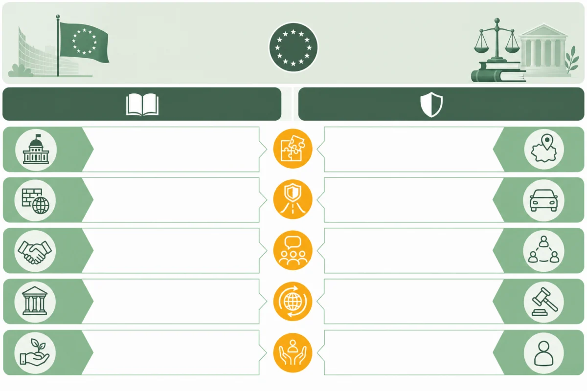 Ce que l’Union européenne harmonise vraiment (et ce qu’ Ce que l’Union européenne harmonise vraiment (et ce qu’elle ne peut pas imposer) — Infographie — législation européenne